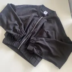 ZARA ブルゾン　ジャケット　コート　黒　短丈　レディース