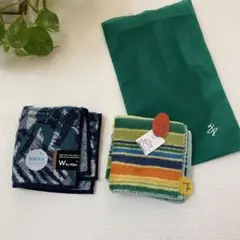 未使用★メンズタオルハンカチ 2点セットwpc.
