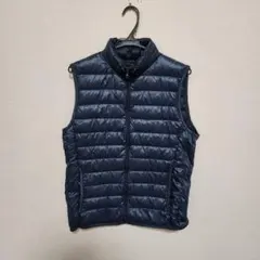 UNIQLO メンズ ウルトラライトダウン ベスト Mナイロン ネイビー　ブルー