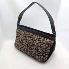 M*o様 新品未使用 美品 印傳屋 上原勇七 ハンドバッグ 花柄 茶×金 鹿革 