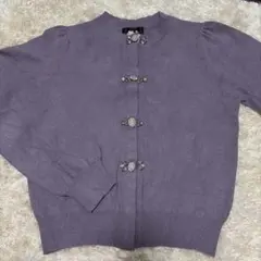 (新品未使用)ジルバイジルスチュアート♡ビジュー付きパープル長袖カーディガン