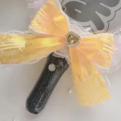 ペンライトリボン キンブレリボン 黄色 イエロー ①デザインのサムネイル