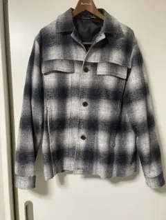 試着のみ　ZARA オンブレチェック　ジャケット　ブラック&ホワイト