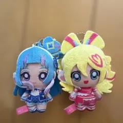 A*O様 アイドルプリキュアぬいぐるみマスコット 2体セット キーチェーン付き