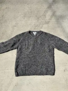 L.L.Bean　ニット　Ｖネック　グレー　短丈　古着　春服　カジュアル