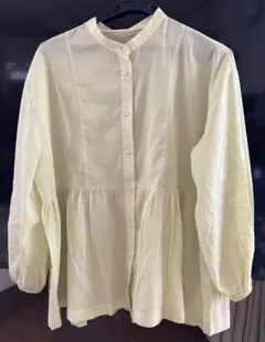 ロペピクニック「接触冷感・通気性」お着軽シャツシリーズ/綿ボイルペプラムシャツ