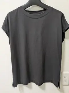 無印良品 クルーネックTシャツ 婦人S・ダークグレー