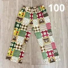 ミキハウス ダブルビー パッチワーク風パンツ 100サイズ カラフル