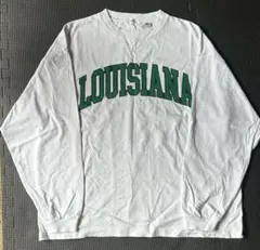WEGO LOUISIANA カレッジロゴ ロンT 長袖 M ホワイト