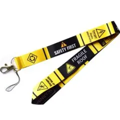 1個 ネックストラップDANGER WARNING 警告表示
