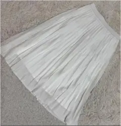 《美品・1度のみ着用》 清楚　Reflect ニットプリーツスカート 白 M