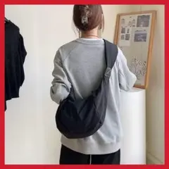【ラスト1点！】ショルダーバッグ　2way シンプル　ブラック　ファスナー付き