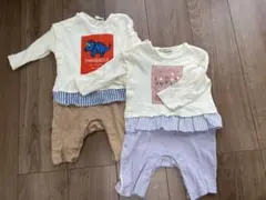 ロンパース長袖２着セット　サイズ80