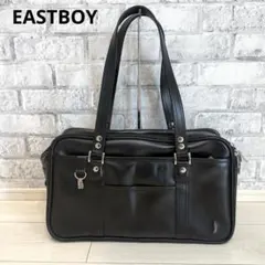 EASTBOY スクールバッグ ブラック 合皮 通学 A4収納可 大容量 女神