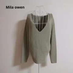 Mila owen ブイネック ゆったりデザイン ニット