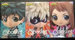 Qposket フィギュア ヒロアカ 緑谷出久、爆豪勝己、麗日お茶子 3種