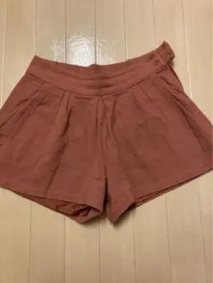 オレンジ ショートパンツ ウエストゴム