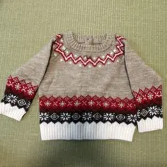 ノルディック柄 セーター　90サイズ　COMME CA ISM コムサイズム