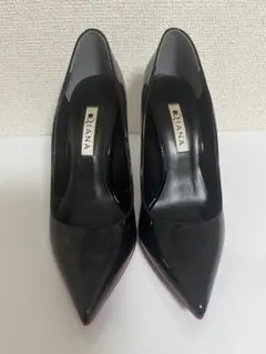 Diana 黒 エナメル ハイヒール24cm