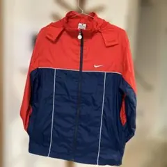 Nike 赤と青のフルジップ ウィンドブレーカー Lサイズ