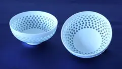 波佐見焼　丹心窯　水晶ロイヤル　ボウル2個セットのサムネイル