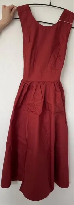 rienda ノースリーブ ロングワンピース S レッド