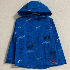 FORTY ONE 雑貨総柄 チェック ウィンドブレーカー 青 110