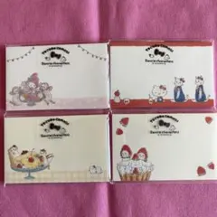 トコロコムギ×サンリオコラボ ミニメッセージカード 4点セット