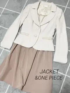 ジャケット×ワンピース♡ふんわり♡優しいカラーのツィードジャケット♡入園式に