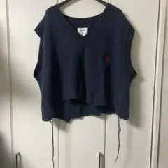 doublet ダブレット oversized broken vest ネイビーのサムネイル