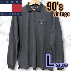 超希少 TommyHilfiger トミーフィルフィガー 長袖 ポロシャツ L