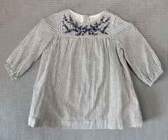 ボンポワン　bonpoint チェック ブラウス 2A