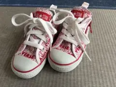 CONVERSE オールスター 16.0cm ホワイト/レッド