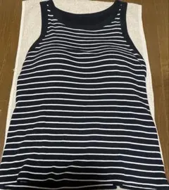 ボーダー柄 カップ付きブラトップのサムネイル