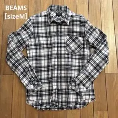 【値下げ】BEAMS チェック柄長袖シャツ　sizeM