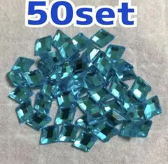 ネイルパーツ　ストーン　ハンドメイド　ブルー　青色　チャーム