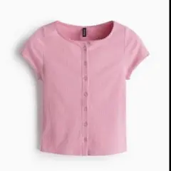 H&M フロントボタン　リブトップスのサムネイル