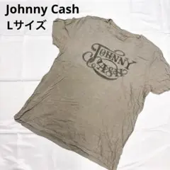 【Lサイズ】 JohnnyCash 半袖 プリントTシャツ ベージュ シンプル