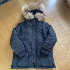 新品未使用　黒　ファー付き　キッズコート　裏ボア　130