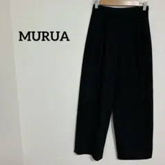 MURUAワイドパンツ ムルーア 長ズボン 黒 ゆったり