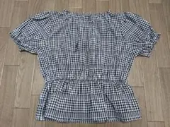 branshes ギンガムチェック 半袖ブラウス 130cm