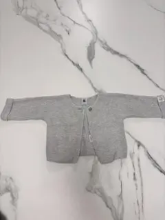 Petit Bateau グレー カーディガン 6ヶ月