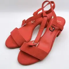 CHEMBUR チェンバー スエードサンダル レッド 37 1/2 日本製