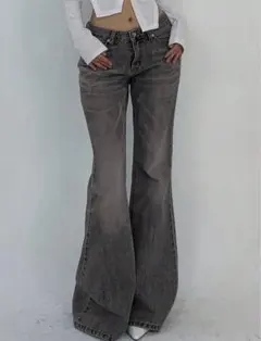 グレーブーツカットデニム