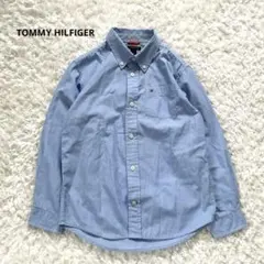 美品 トミーヒルフィガー シャツ コットン ブルー 7 130cm相当
