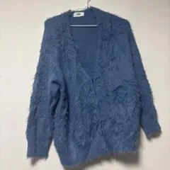 フワフワブルーカーディガン