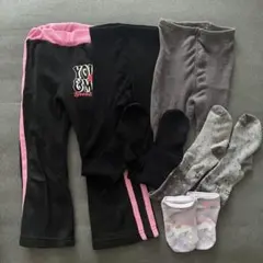 女の子 ボトムス 100cm 95cm 長ズボン 靴下セット売り