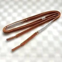 新品未使用品　☆帯締め絹100%オレンジ&ホワイト