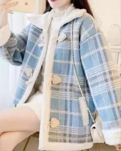 【お値下げ不可】Grandeir チェック柄　ダッフルコート