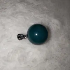 緑石 天然石 シルバー チャーム ペンダントトップ SILVER 刻印あり